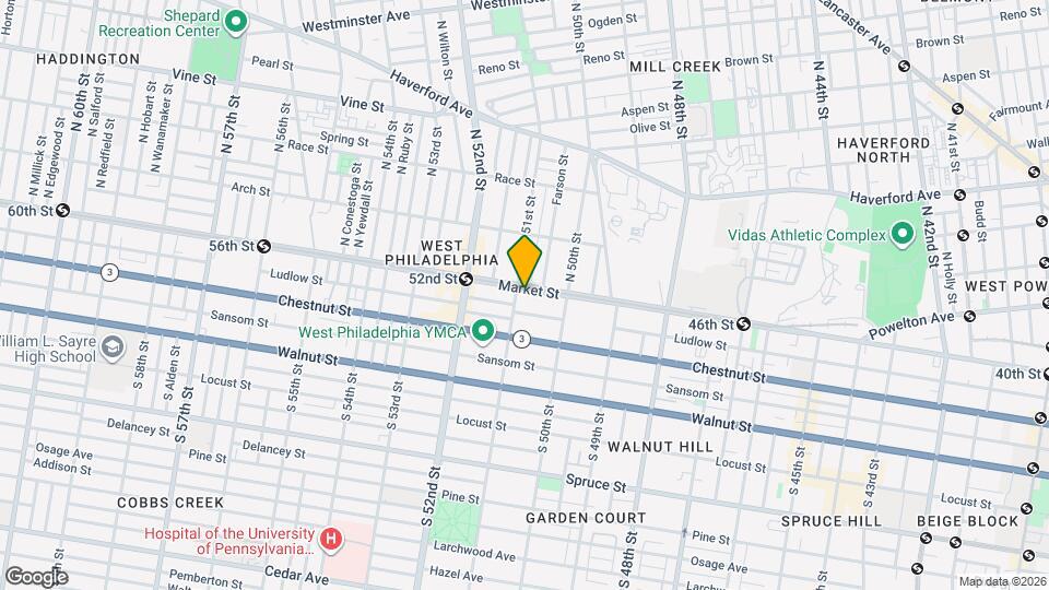 5040 Market St, Unit 2nd Fl Map and Location Details