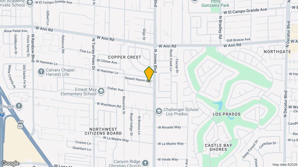 6105 Desert Haven Rd Mapa y Detalles de la Ubicación