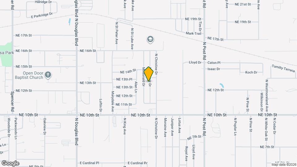 1317 McGregor Dr Map and Location Details