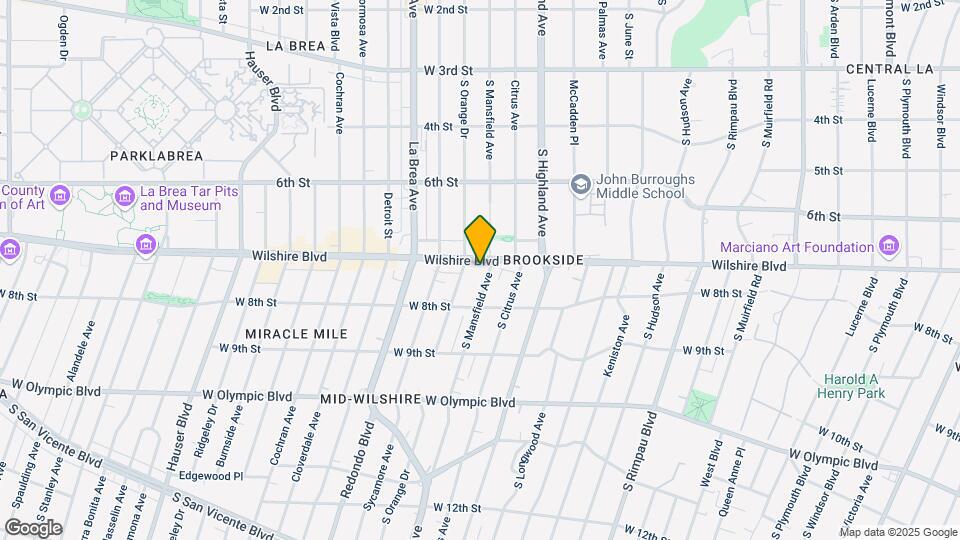 The Mansfield at Miracle Mile Mapa y Detalles de la Ubicación