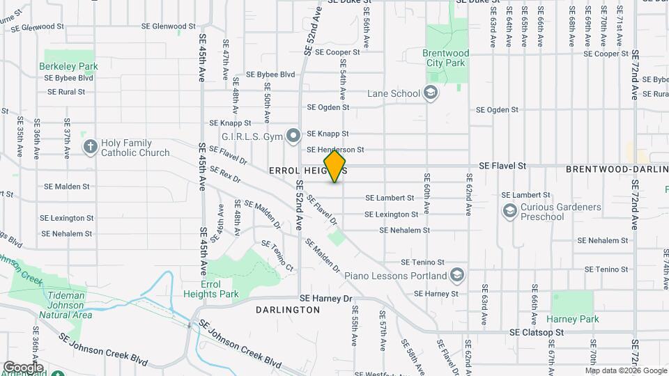 5336 SE Malden St Map and Location Details