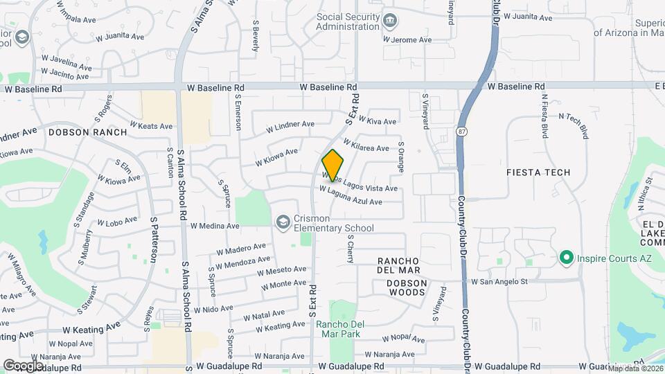 726 W Laguna Azul Ave Mapa y Detalles de la Ubicación