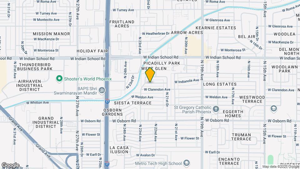 2219 W Indianola Ave Map and Location Details