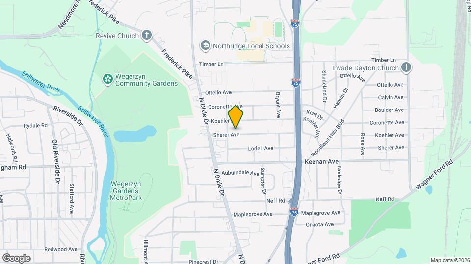 2117 Sherer Ave Map and Location Details