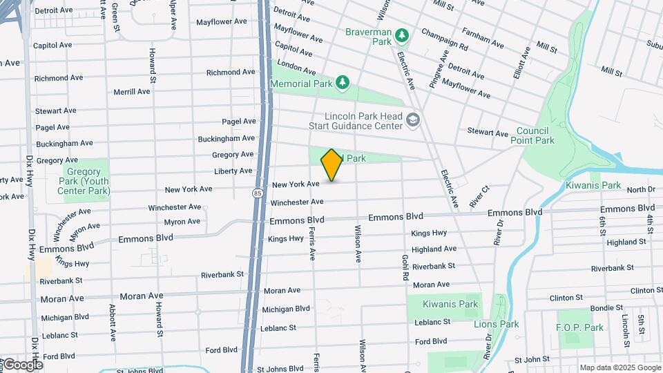 953 New York Ave Map and Location Details