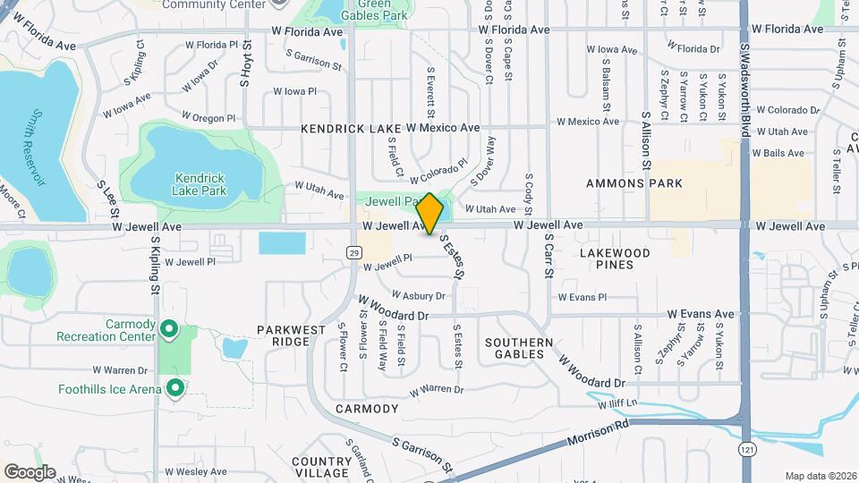 8848 W Jewell Ave, Unit 1 Map and Location Details