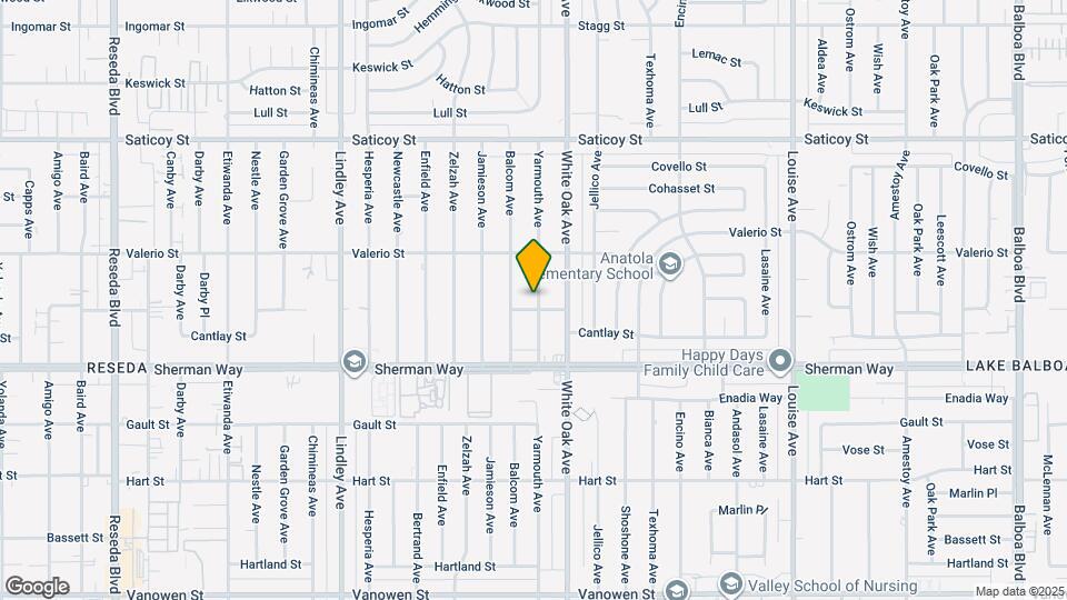 7309 Yarmouth Ave Map and Location Details