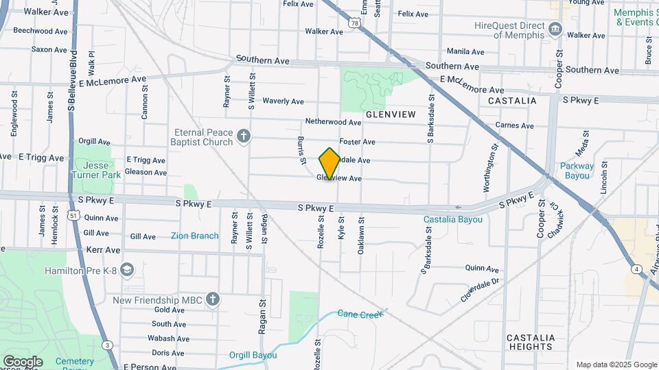 1707 Glenview Ave Map and Location Details