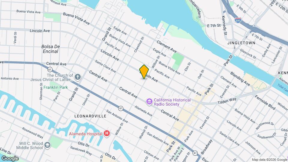 1517 Willow St Map and Location Details