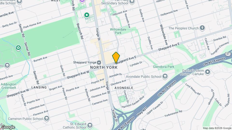 33 Sheppard Ave E Map and Location Details