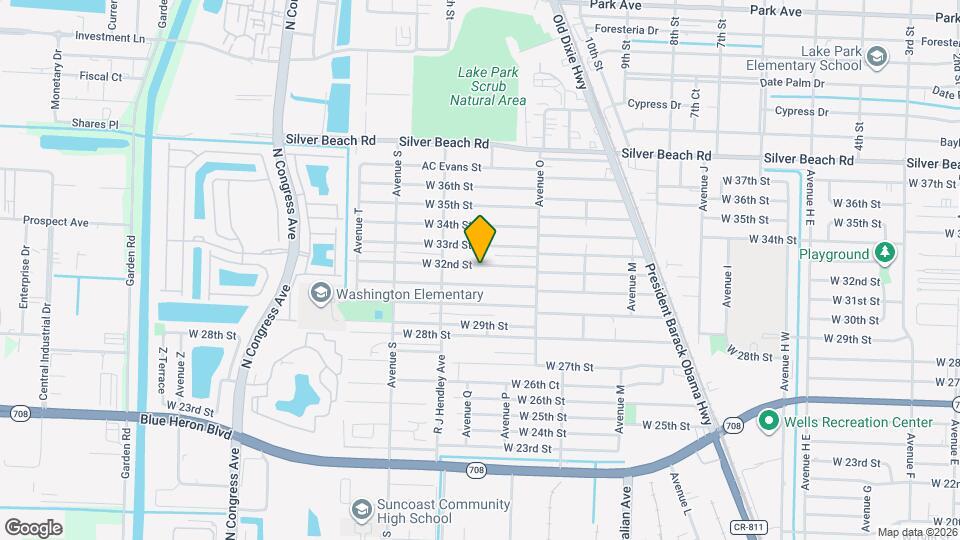 1417 W 32nd St Map and Location Details