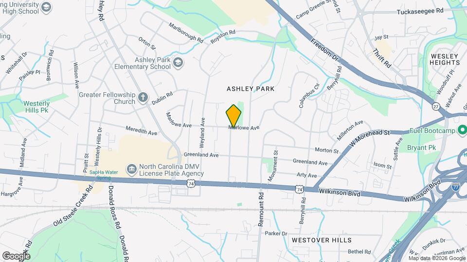 2105 Highland St Map and Location Details