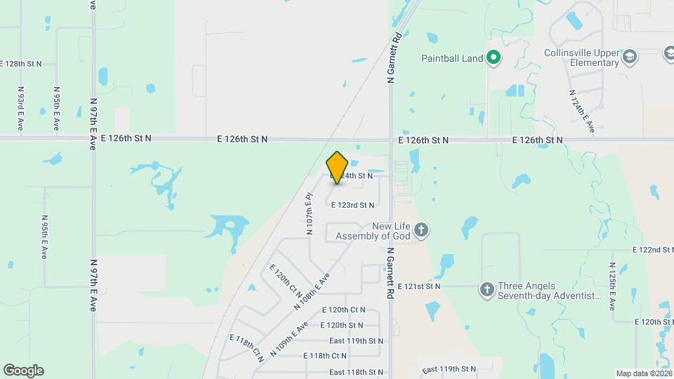 12327 N 108th E Ave Map and Location Details