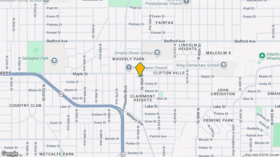 2818 N 45th St Map and Location Details