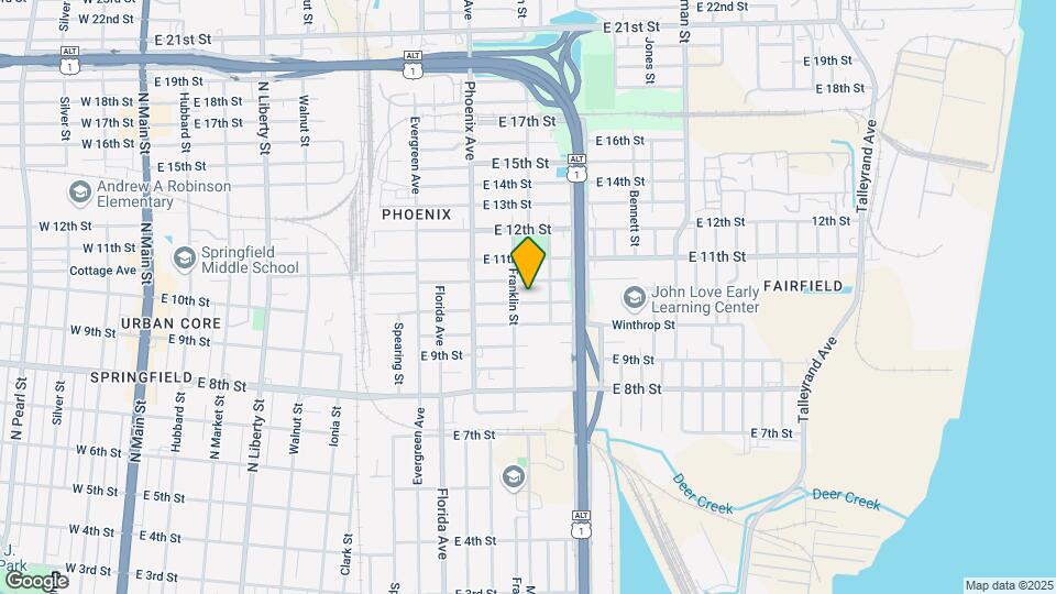 1219 E 10th St Map and Location Details