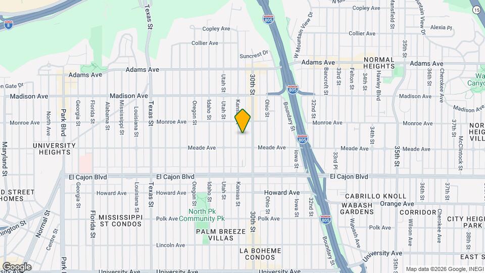 4443 Kansas St Map and Location Details