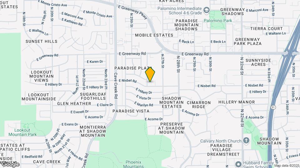 2610 E Nisbet Rd Mapa y Detalles de la Ubicación