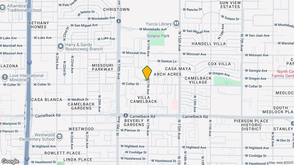 1704 W Colter St Map and Location Details