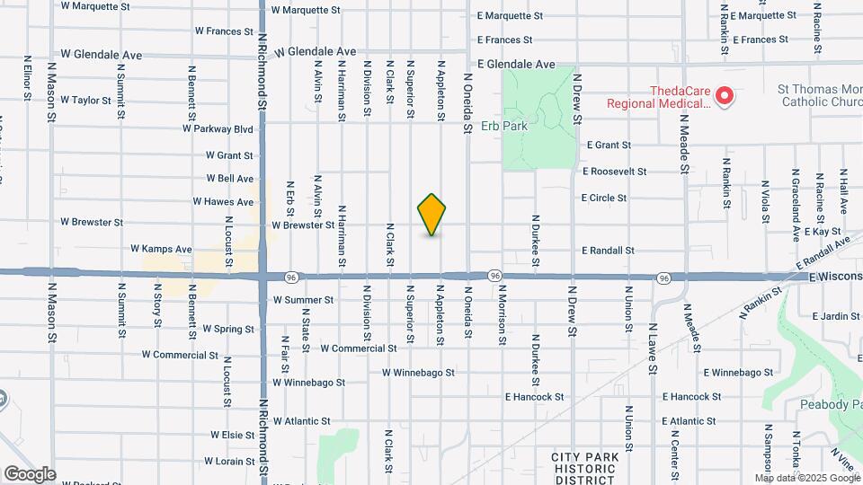 1411 N Appleton St Map and Location Details