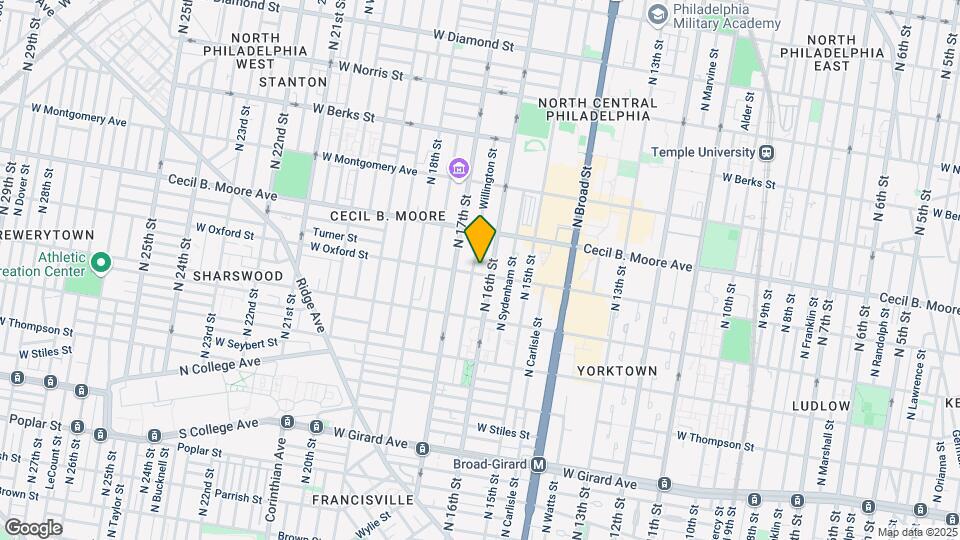 1605 W Oxford St Map and Location Details