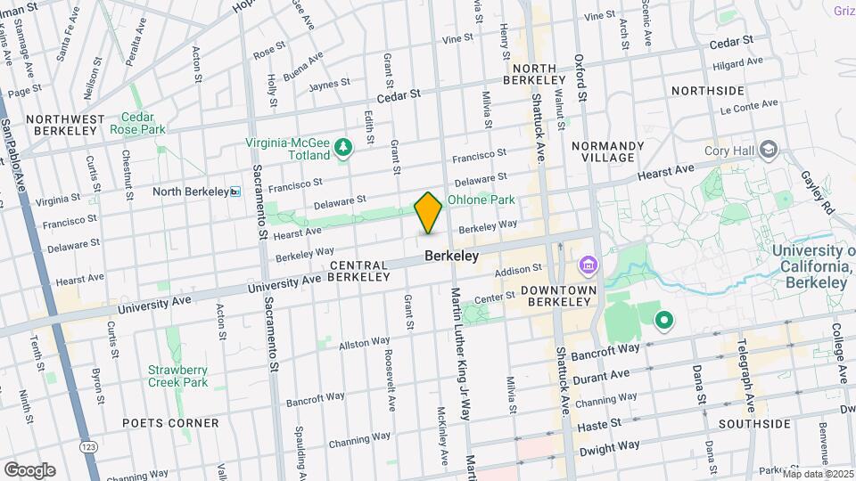 1826 Berkeley Way Map and Location Details