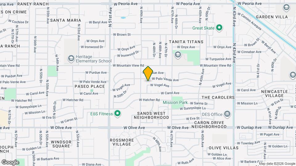4840 W Vogel Ave Map and Location Details