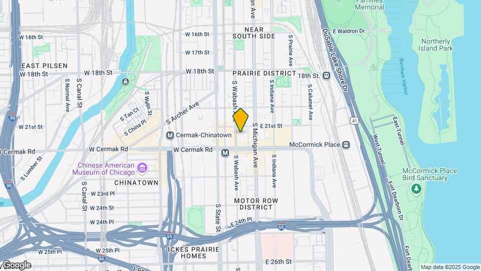 2113 S Wabash Ave Map and Location Details