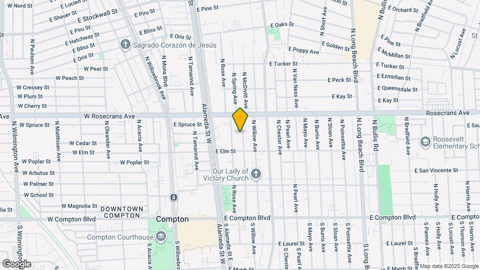 813 N Spring Ave Map and Location Details