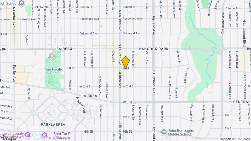 109 S Sycamore Ave Map and Location Details