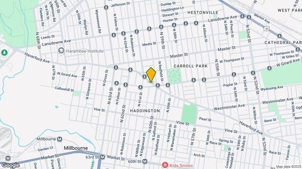 6010 Haverford Ave-Unit -#3 (#2R) Map and Location Details