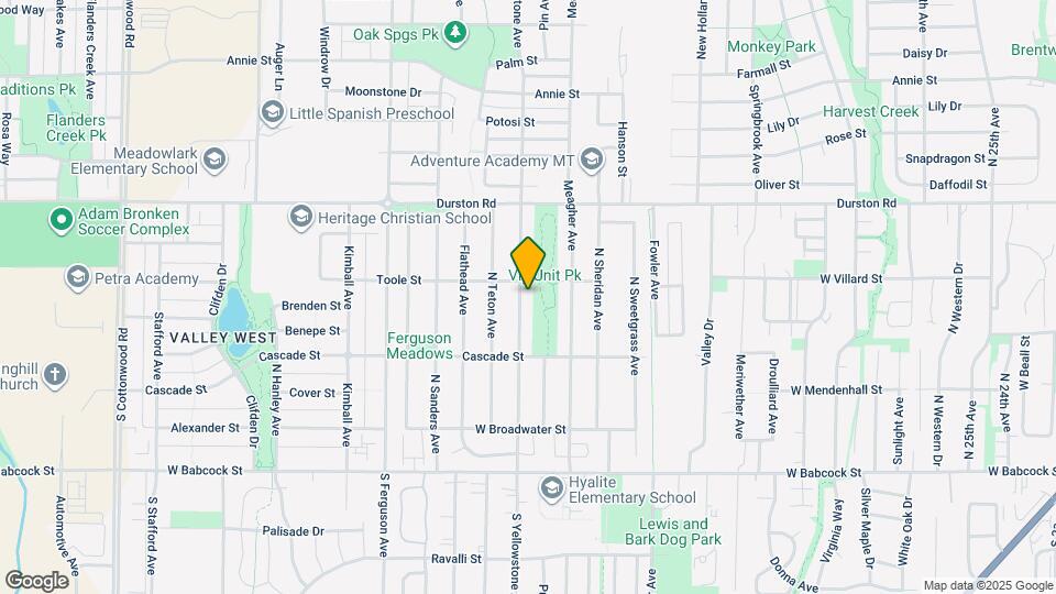 314 N Yellowstone Ave Map and Location Details