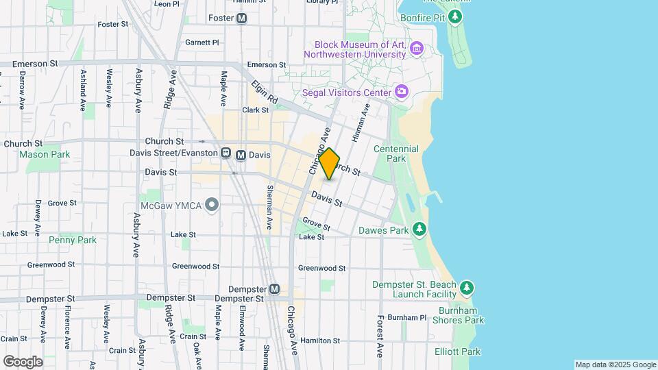 1616 Hinman Ave Mapa y Detalles de la Ubicación