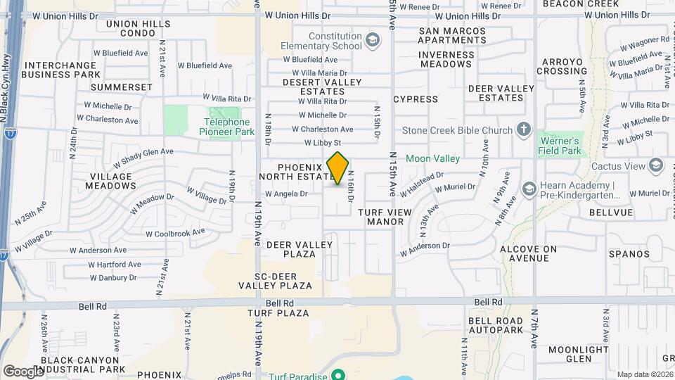 1637 W Muriel Dr Map and Location Details