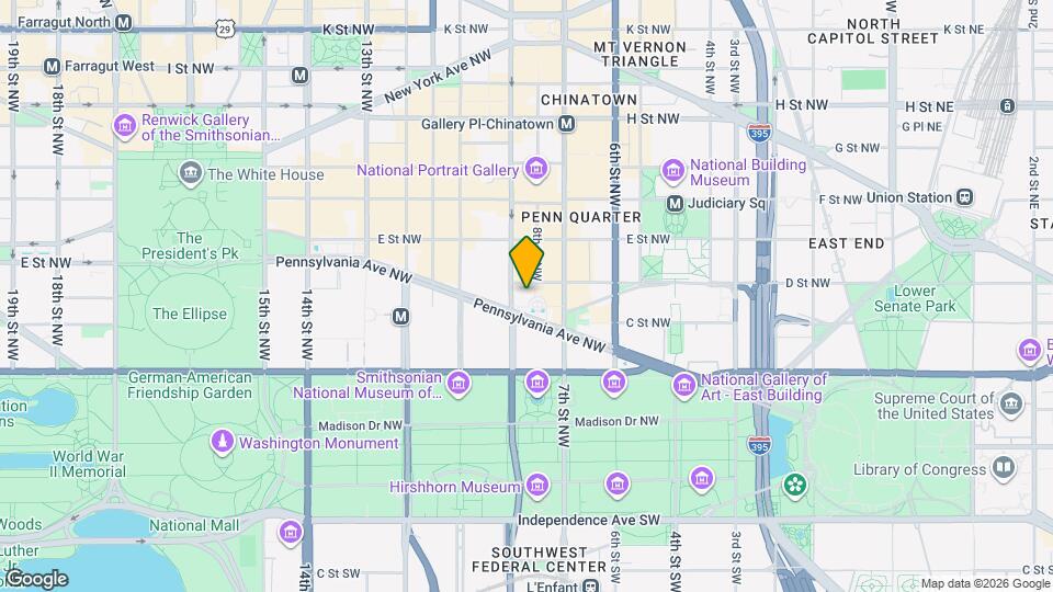 801 Pennsylvania Ave NW, Unit 1209 Map and Location Details