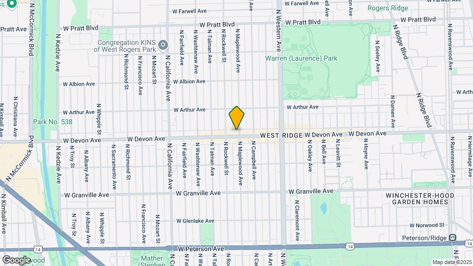 2534-2536 W Devon Ave Mapa y Detalles de la Ubicación