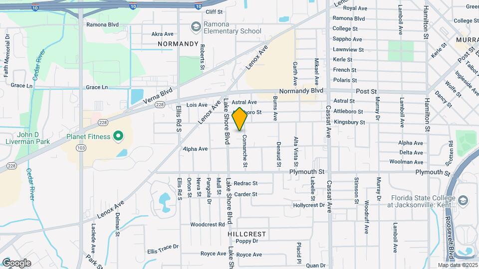 1126 Comanche St Map and Location Details