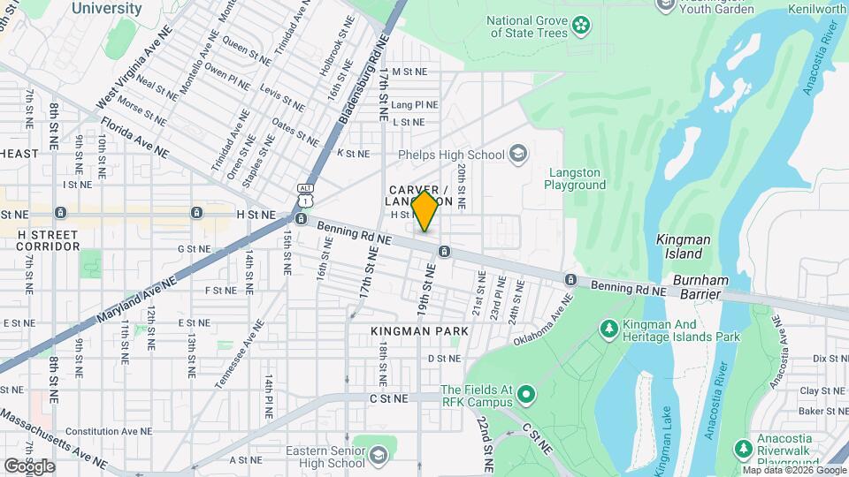 1812 Benning Rd NE, Unit A Map and Location Details