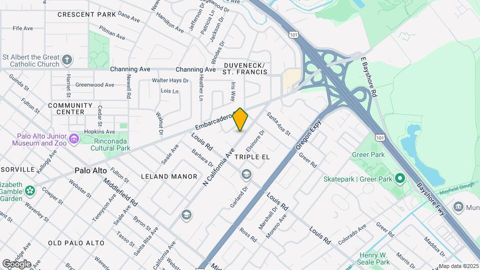 955 N California Ave Map and Location Details