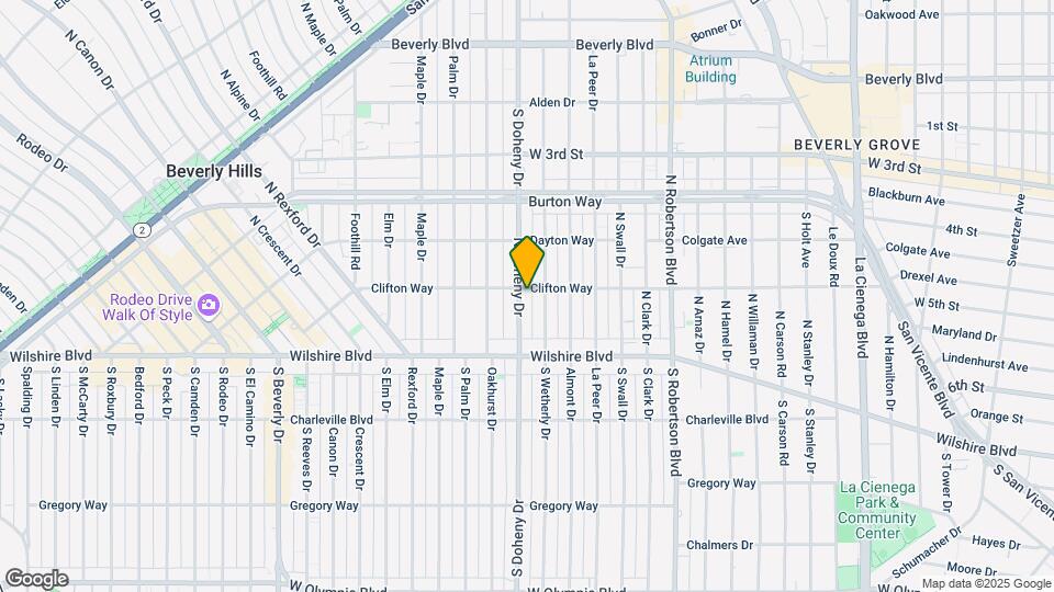 168 N Doheny Dr Mapa y Detalles de la Ubicación