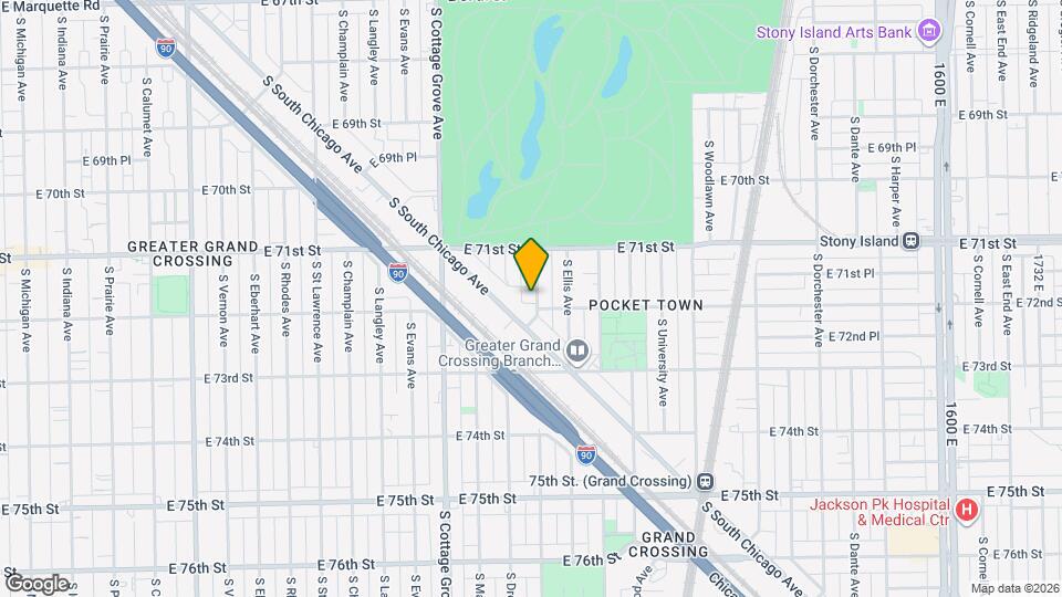 7144 S Ingleside Ave Map and Location Details