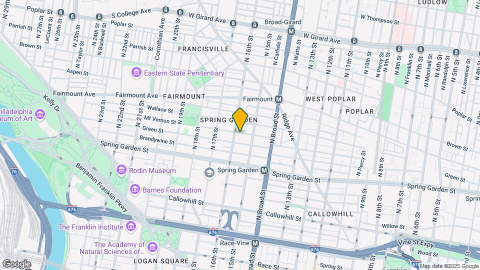 1530 Mount Vernon St, Unit 1F Map and Location Details