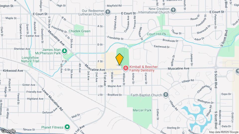 2500 Muscatine Ave, Unit F Map and Location Details