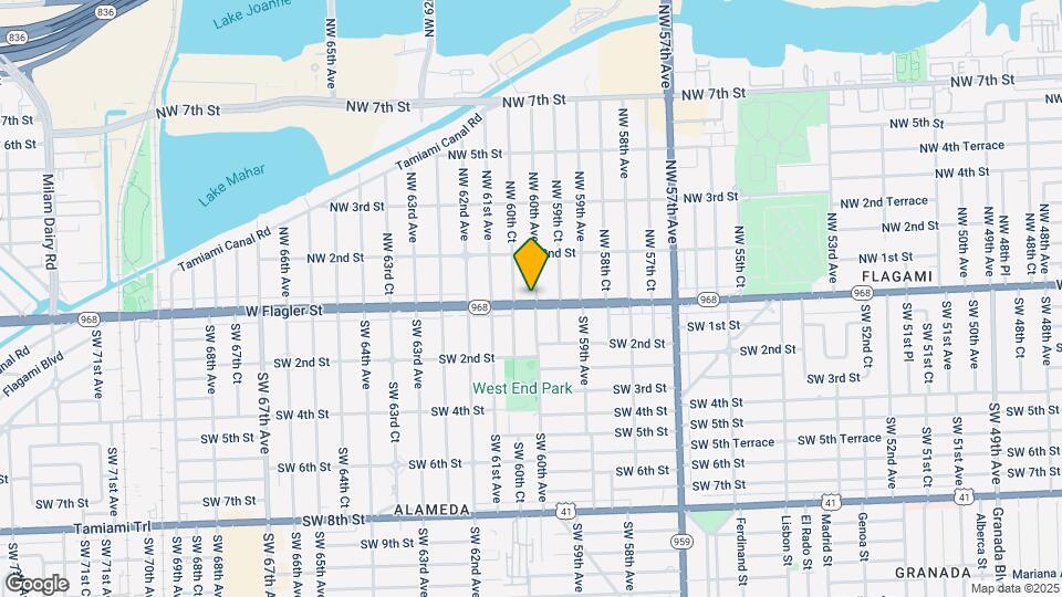 6001 W Flagler St Mapa y Detalles de la Ubicación