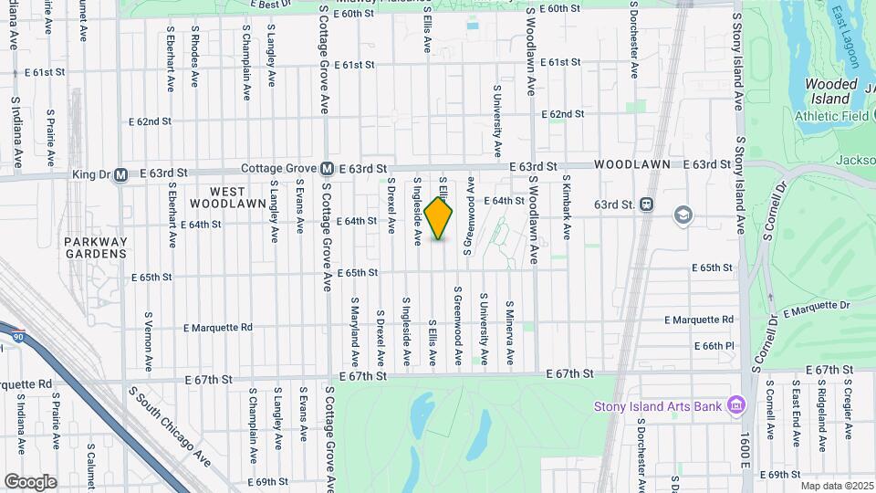 6430-6432 S Ellis Ave Map and Location Details
