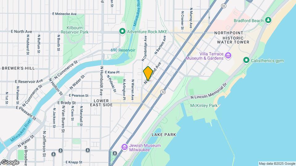 1830 N Oakland Ave Map and Location Details