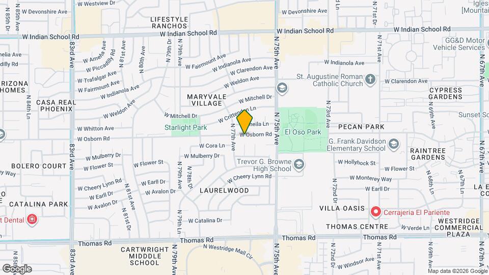 7623 W Osborn Rd Map and Location Details