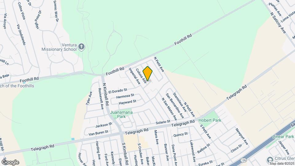 296 Colusa Ave Map and Location Details