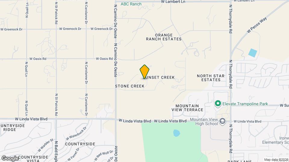 9853 N Sumter Creek Pl Map and Location Details