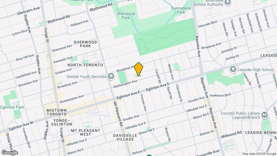 390 Roehampton Ave Map and Location Details