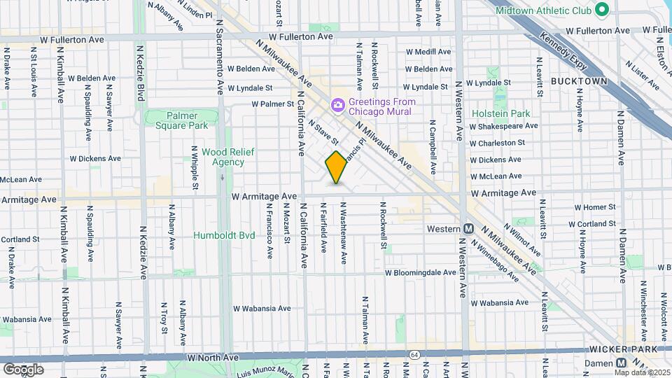 2706 W Armitage Ave Map and Location Details